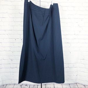 Elemental Stretch Navy Blue Skirt with Pinstripes Plus Size 26